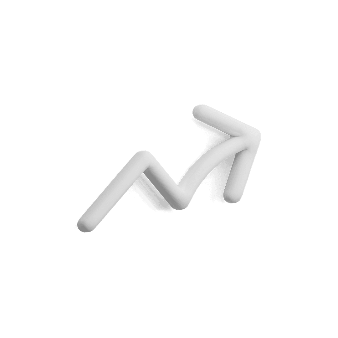 Upward trending arrow